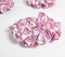 Pastel Rose-lilac Block printed Scrunchie hair ties set of 3