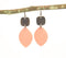 Peach Resin & Metallic Drop Earrings