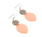 Peach Resin & Metallic Drop Earrings