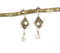 Pearl Embellished Coiled Iron Dangle Earrings