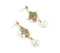 Pearl Embellished Coiled Iron Dangle Earrings