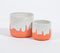 Playful Orange Concrete Planters (Set of 2)
