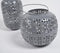 Perforated Grey Iron Lanterns (Set of 2)