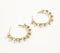 Pearls & Sequins Golden-Toned Hoop Earrings
