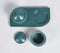 Pottery Ceramic Teal Tray & 2 Jars with Lids