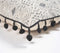 Printed & Border Tasseled Cotton Lumbar Cushion Cover
