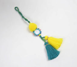 Pom-pom & Fringe-Tasseled Bag Tie