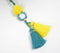 Pom-pom & Fringe-Tasseled Bag Tie