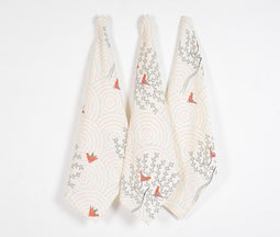 Printed Cotton Kitchen Towels (set of 3)
