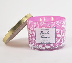Pomelo Flower Scented Jar Candle with Bamboo Leaf & Coconut