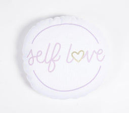 Printed Cotton Typographic Round Cushion Cover