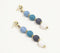 Raffia-Wrapped Brass Drop Earrings
