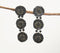 Raffia & Glass Beads Black Floral Drop Earrings