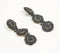 Raffia & Glass Beads Black Floral Drop Earrings