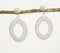 Raffia Wrapped Gold-Toned Iron White Drop Earrings