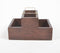 Raw Wooden 4-Slot Desk Organizer