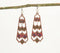 Reclaimed Wood Geometric Red Dangle Earrings
