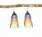 Rainbow Beaded Layered Earrings