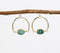 Recycled Brass & Druzy Dangle Earrings