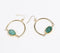 Recycled Brass & Druzy Dangle Earrings