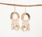 Raffia-Wrapped Gold-Toned Cluster Dangle Earrings