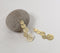 Recycled Brass Textured Discs Dangle Earrings