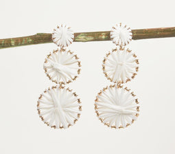 Raffia Orbital tiered Earrings