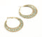 Quoise Beaded Metallic Hoop Earrings