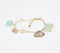 Recycled Brass & Natural Stone Charms Anklet