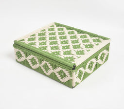Recycled Cotton Diamond Patterned Handwoven Box Q
