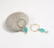 Recycled Sustainable Brass & Natural Turquoise Stone Earrings