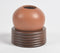 Ribbed Wooden & Terracotta Spherical Desk Planter