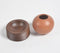 Ribbed Wooden & Terracotta Spherical Desk Planter