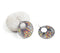 Retro Beaded Disc Earrings