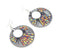 Retro Beaded Disc Earrings