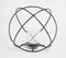 Rolling Globe Aluminum Black Tealight Holder
