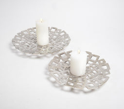 Sand Cast Aluminium Round Cubes Trays (Set of 2)