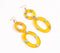 Resin 2-Tiered Loops Dangle Earrings