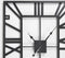 Roman Metal Skeleton Analog Rectangular Wall Clock