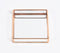 Rose-Gold Stainless Steel & Glass Vanity Tray