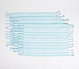 Sea Breeze Striped & Tasseled Handloom Cotton Placemats (set of 4)