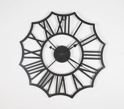 Roman Metal Skeleton Analog Round Wall Clock