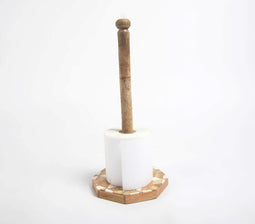 Rhombus Design Wooden Tissue Holder