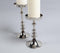 Sand Cast Aluminium Vintage Pillar Candle Stands (Set of 2)