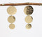 Recycled Brass Discs Dangle Earrings