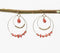 Red Variations Natural Stone Layered Earrings