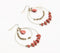 Red Variations Natural Stone Layered Earrings