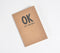 Screen Printed Brown Notebook with Quote