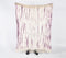 Shibori Tie-and-Dye Mauve Cotton Throw with Tassels