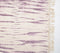 Shibori Tie-and-Dye Mauve Cotton Throw with Tassels
